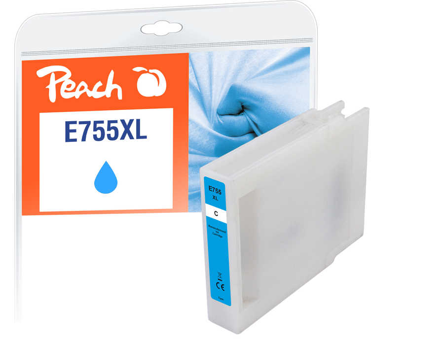 Peach  XL cartouche d'encre cyan, compatible avec
ID-Fabricant: T7552C, C13T755240 Epson WorkForce Pro WF-8010 DW