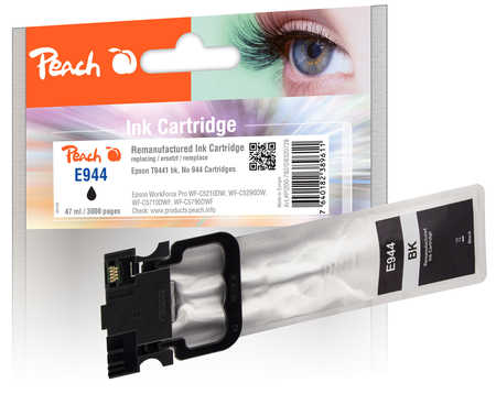 Peach  cartouche d'encre Cartridge noire compatible avec
ID-Fabricant: T9441, No. 944BK, C13T944140 Epson WorkForce Pro WFC 5290 DW