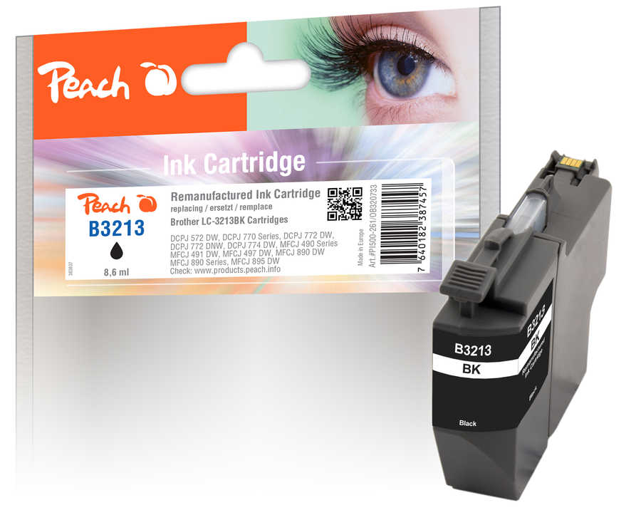 Peach Cartouche d'encre  noir XL, compatible avec
ID-Fabricant: LC-3213BK Brother MFCJ 491 DW