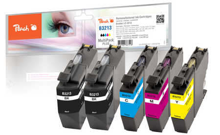 Peach Multipack Plus  compatible avec
ID-Fabricant: LC-3213 Brother MFCJ 491 DW