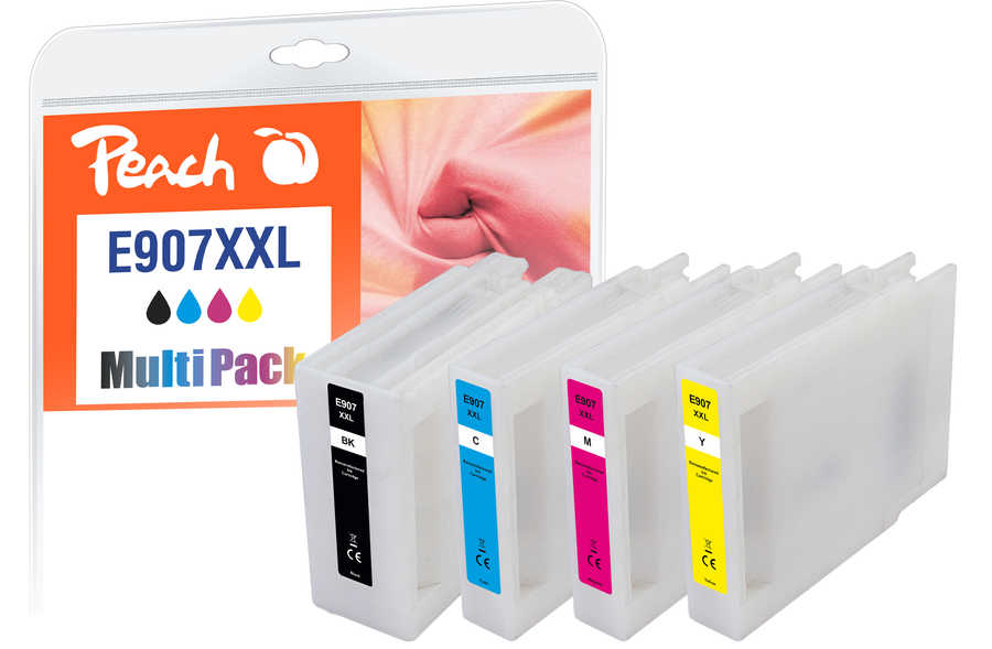 Peach  Multi Pack, compatible avec
ID-Fabricant: No. 907XXL, T9071, T9072, T9073, T9074 Epson WorkForce Pro WF-6090 DW