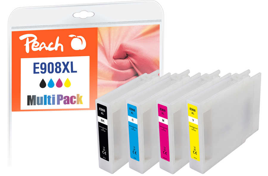 Peach  Multi Pack, compatible avec
ID-Fabricant: No. 908XL, T9081, T9082, T9083, T9084 Epson WorkForce Pro WF-6090 DW