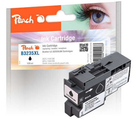 Peach Cartouche d'encre  noir, compatible avec Brother DCPJ 1100 DW