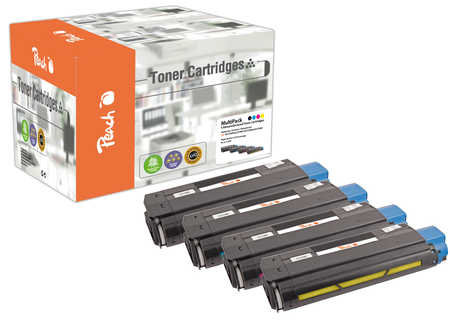 Peach Multipack , compatible avec
ID-Fabricant: No. 4212-7405-8 , 42127405-7408 OKI C 5300 DN