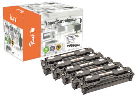 Peach Multipack Plus  compatible avec
ID-Fabricant: No. 125A, CB540A*2, CB541A, CB542A, CB543A HP Color LaserJet CP 1513