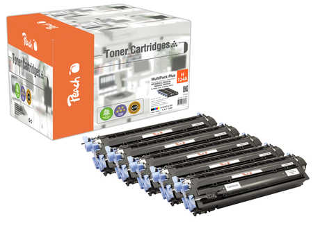 Peach Multipack Plus  compatible avec
ID-Fabricant: No. 124A, Q6000A*2, Q6001A, Q6002A, Q6003A HP LaserJet CP 2600