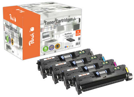 Peach Multipack , compatible avec
ID-Fabricant: No. 122A , C3961A, C3962A, C3963A, C3964A HP Color LaserJet 2550 LN