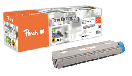 Peach  Toner Module noire, compatible avec
ID-Fabricant: 44844616 OKI C 822 DN