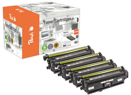 Peach Multipack , compatible avec
ID-Fabricant: No. 508A, CF360A, CF361A, CF362A, CF363A HP Color LaserJet Enterprise MFP M 577 dn