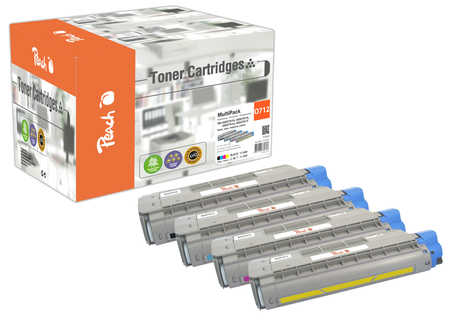Peach Multipack , compatible avec
ID-Fabricant: 46507616, 46507615, 46507614, 46507613 OKI C 712 DN