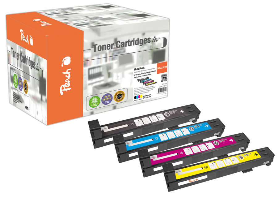 Peach Multipack , compatible avec
ID-Fabricant: No. 823A, No. 824A, CB380A, CB381A, CB382A, CB383A HP Color LaserJet CP 6015 N