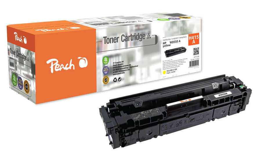 Peach  Cartouche de toner jaune, comapatible avec
ID-Fabricant: No. 415A, W2032A HP Color LaserJet Pro MFP M 479 dw