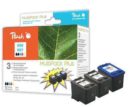 Peach  Multipack Plus cartouche d'encre, compatible avec
ID-Fabricant: No. 56*2, No. 57, SA342AE HP Digital Copier Printer 410