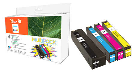 Peach  Combi Pack compatible avec
ID-Fabricant: No. 980, D8J07A, D8J08A, D8J09A, D8J10A HP OfficeJet Enterprise Color X 585 f MFP