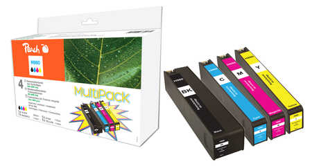 Peach  Combi Pack compatible avec
ID-Fabricant: No. 980, D8J07A, D8J08A, D8J09A, D8J10A HP OfficeJet Enterprise Color X 585 f MFP