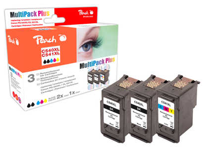 Peach  Multipack Plus compatible avec
ID-Fabricant: PG-540XLBK*2, CL-541XLC, 5222B005, 5226B004 Canon Pixma TS 5151
