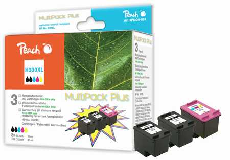 Peach  Multipack Plus, compatible avec
ID-Fabricant: No. 300XL, CC641EE*2, CC644EE HP OfficeJet 4500 Wireless