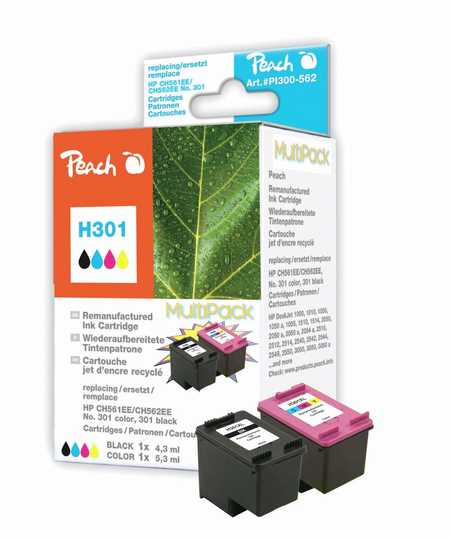 Peach  Multi Pack, compatible avec
ID-Fabricant: No. 301, J3M81AE HP DeskJet 2050