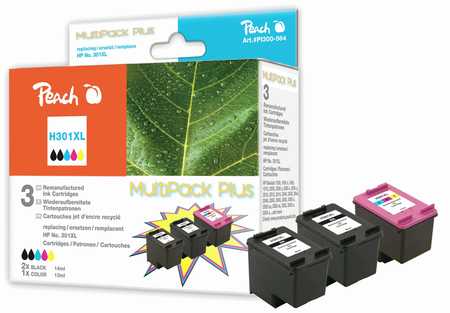 Peach  Multipack Plus, compatible avec
ID-Fabricant: No. 301XL, CH563EE, CH564EE HP DeskJet 2050