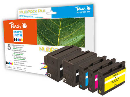 Peach Multipack Plus  avec puce compatible avec
ID-Fabricant: No. 932XL*2, No. 933XL, C2P42A HP OfficeJet 7600 Series