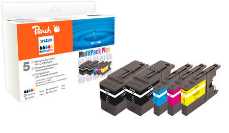 Peach  Multipack Plus, XL, compatible avec
ID-Fabricant: LC-1280XLVALBP Brother MFCJ 6510 DW