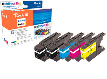 Peach  Multipack Plus, compatible avec
ID-Fabricant: LC-1240VALBP Brother MFCJ 430 W