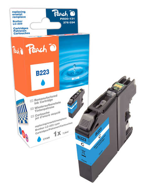Peach Cartouche d'encre  cyan, compatible avec
ID-Fabricant: LC-223C Brother MFCJ 4425 DW