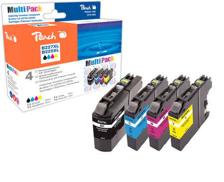 Peach  Multipack avec puce, compatible avec
ID-Fabricant: LC-227XLVALBP Brother MFCJ 4425 DW
