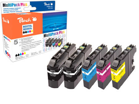 Peach  Multipack Plus avec puce, compatible avec
ID-Fabricant: LC-227XLVALBP Brother MFCJ 4425 DW