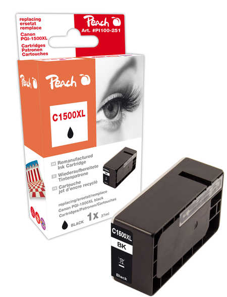 Peach Cartouche d'encre  noir, compatible avec
ID-Fabricant: PGI-1500XLBK, 9182B001 Canon Maxify MB 2300 Series