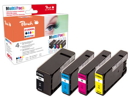 Peach Multipack  avec puce, compatible avec
ID-Fabricant: PGI-1500XL, 9182B004 Canon Maxify MB 2300 Series