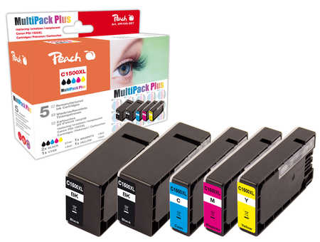Peach Multipack Plus  avec puce, compatible avec
ID-Fabricant: PGI-1500XL, 9182B004 Canon Maxify MB 2300 Series
