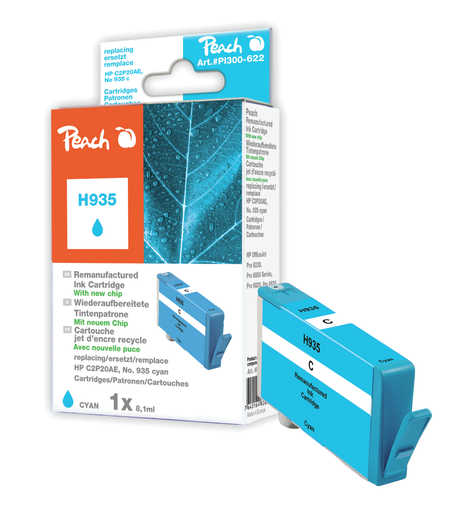 Peach  cartouche d'encre cyan compatible avec
ID-Fabricant: No. 935 c, C2P20A HP OfficeJet Pro 6830