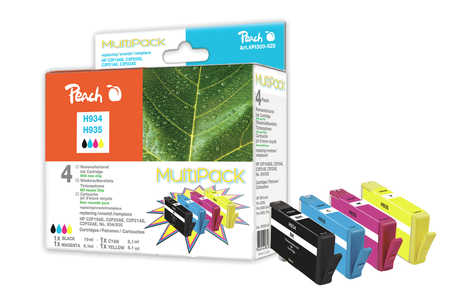 Peach  Combi Pack compatible avec
ID-Fabricant: No. 934, No. 935, C2P19A, C2P20A, C2P21A, C2P22A HP OfficeJet Pro 6830