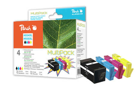 Peach  Combi Pack compatible avec
ID-Fabricant: No. 934XL, No. 935XL, C2P23A, C2P24A, C2P25A, C2P26A HP OfficeJet Pro 6830