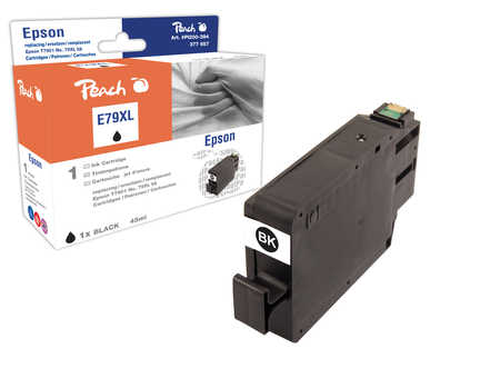 Peach Cartouche d'encre  HY noir, compatible avec
ID-Fabricant: No. 79XL bk, C13T79014010 Epson WorkForce Pro WF-5690 DWF