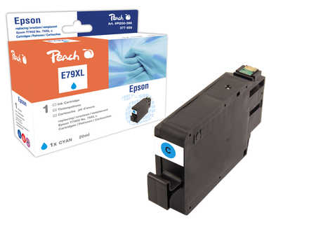 Peach Cartouche d'encre  HY cyan, compatible avec
ID-Fabricant: No. 79XL c, C13T79024010 Epson WorkForce Pro WF-5690 DWF