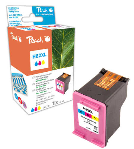 Peach Tête d'impression  couleur, compatible avec
ID-Fabricant: No. 62XL c, C2P07AE HP OfficeJet 5741