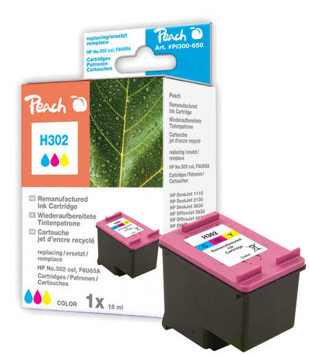 Peach Tête d'impression  couleur, compatible avec
ID-Fabricant: No. 302 c, F6U65AE HP OfficeJet 3835