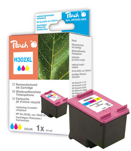 Peach Tête d'impression  couleur, compatible avec
ID-Fabricant: No. 302XL c, F6U67AE HP OfficeJet 3835