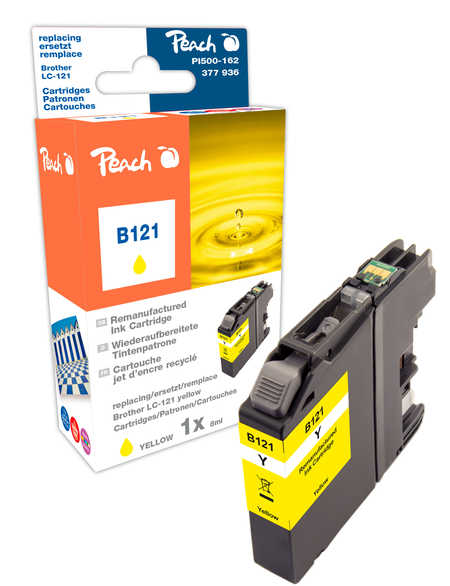 Peach Cartouche d'encre  jaune, compatible avec
ID-Fabricant: LC-121Y Brother DCPJ 152 WR