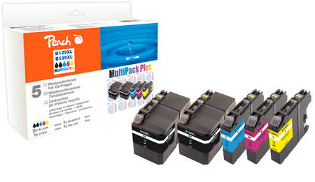 Peach Multipack Plus  compatible avec
ID-Fabricant: LC-129VALBP Brother MFCJ 6520 DW