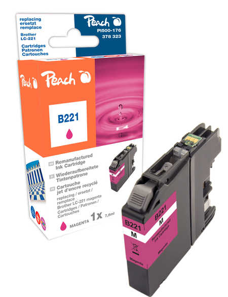 Peach Cartouche d'encre  magenta, compatible avec
ID-Fabricant: LC-221M Brother DCPJ 562 DW