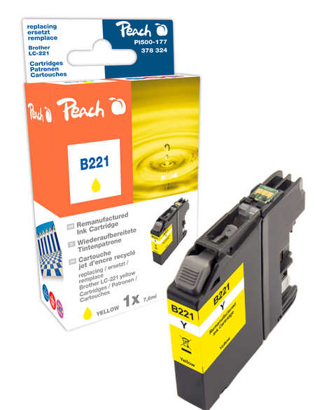 Peach Cartouche d'encre  jaune, compatible avec
ID-Fabricant: LC-221Y Brother DCPJ 562 DW