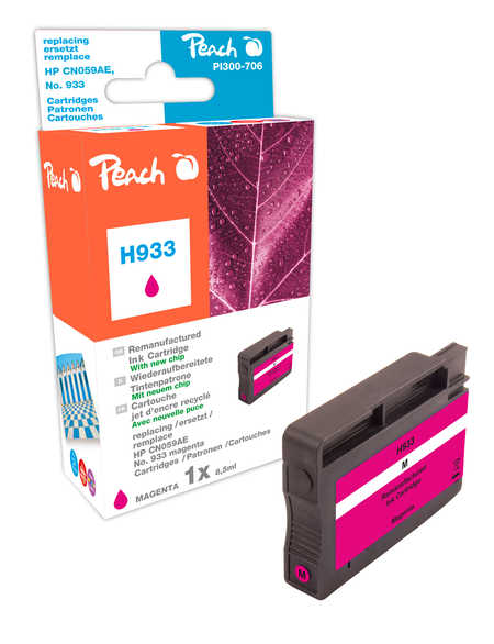 Peach  cartouche d'encre magenta compatible avec
ID-Fabricant: No. 933 m, CN059A HP OfficeJet 7600 Series