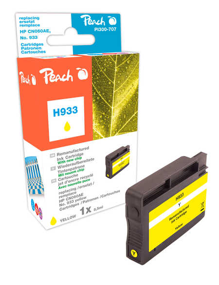 Peach  cartouche d'encre jaune compatible avec
ID-Fabricant: No. 933 y, CN060A HP OfficeJet 7600 Series