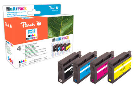 Peach Multipack  avec puce, compatible avec
ID-Fabricant: No. 932, No. 933, CN057A, CN058A, CN059A, CN060A HP OfficeJet 7600 Series