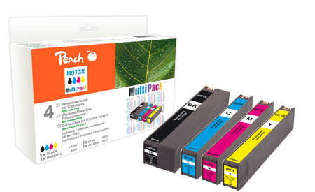 Peach  Combi Pack compatible avec
ID-Fabricant: No. 973X, L0S07AE, F6T81AE, F6T82AE, F6T83AE HP PageWide Managed P 57750 dw