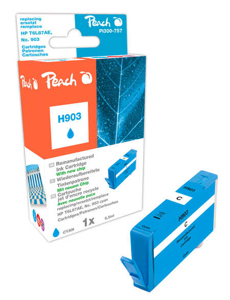 Peach  cartouche d'encre cyan compatible avec
ID-Fabricant: No. 903 c, T6L87AE HP OfficeJet 6950