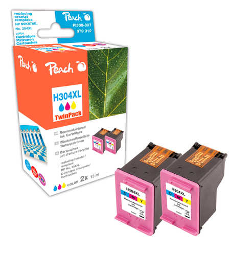 Peach  Double Pack tête d'impression couleur, compatible avec
ID-Fabricant: No. 304XL C*2, N9K07AE*2 HP DeskJet 3720